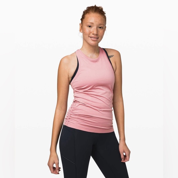 Lululemon Swiftly Speed Tank *Cinch in Pink Taupe Size 4 - Picture 1 of 6